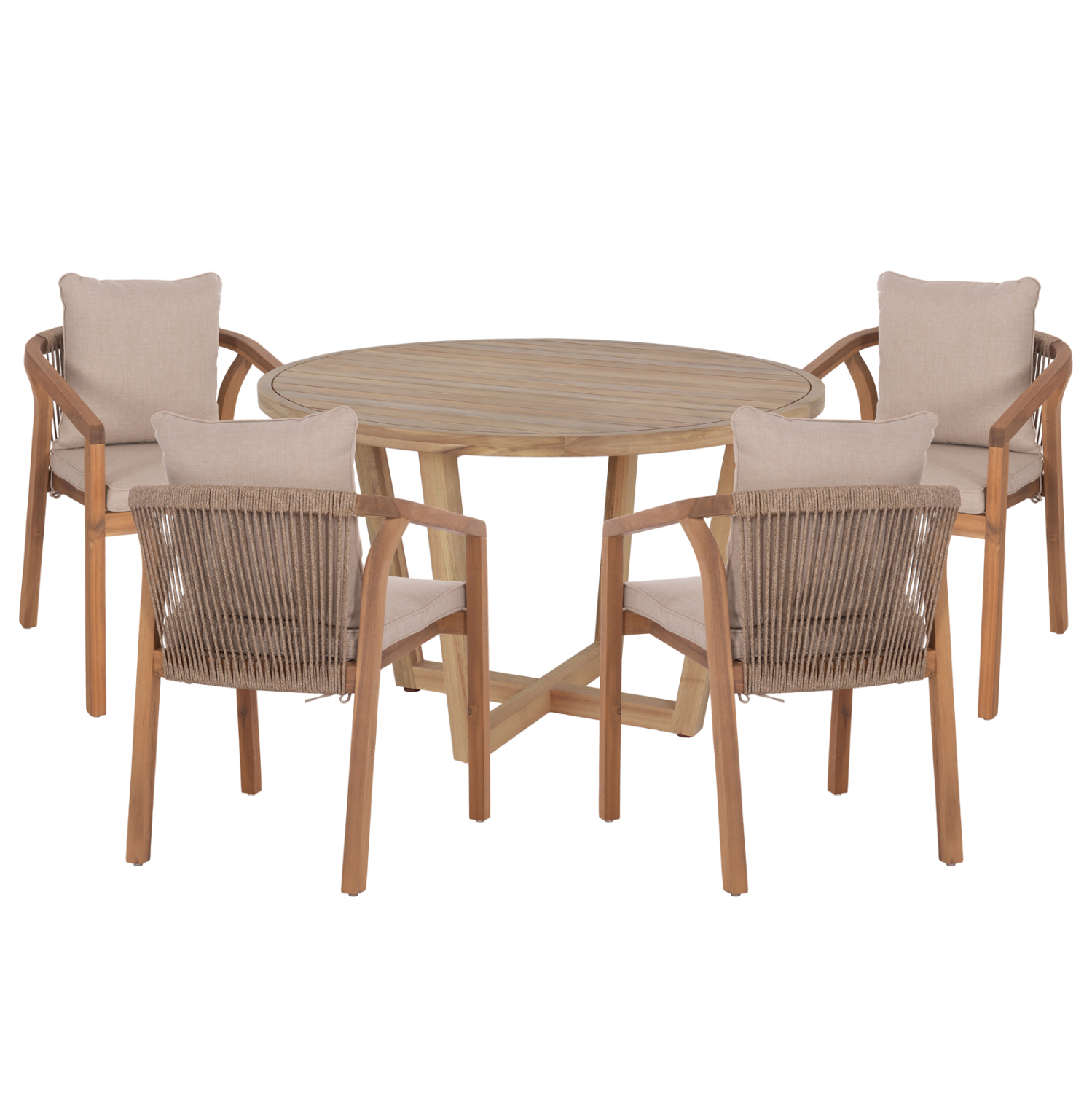 set-trapezarias-exchoroy-5tmch-fb9108980 ΣΕΤ ΤΡΑΠΕΖΑΡΙΑΣ ΕΞ.ΧΩΡΟΥ 5ΤΜΧ PARAISO HM10898.01 ΞΥΛΟ ΑΚΑΚΙΑΣ ΦΥΣΙΚΟ--ΜΑΞΙΛΑΡΙΑ ΜΠΕΖ - Image 1
