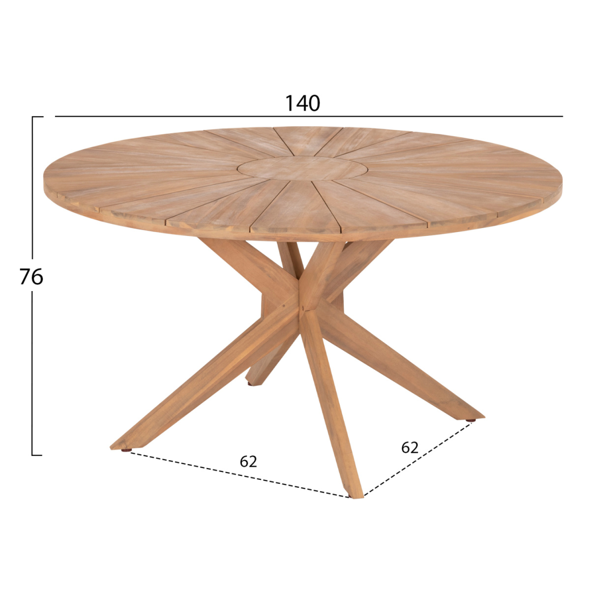 ΣΕΤ ΤΡΑΠΕΖΑΡΙΑΣ ΕΞ.ΧΩΡΟΥ 5ΤΜΧ CORTEN HM10900.02 ΞΥΛΟ ΑΚΑΚΙΑΣ ΦΥΣΙΚΟ--ΜΑΞΙΛΑΡΙΑ ΓΚΡΙ - Image 2