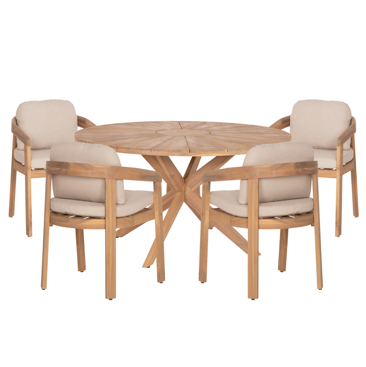set-trapezarias-exchoroy-5tmch-fb910904- ΣΕΤ ΤΡΑΠΕΖΑΡΙΑΣ ΕΞ.ΧΩΡΟΥ 5ΤΜΧ CRAVIN HM10904 ΞΥΛΟ ΑΚΑΚΙΑΣ ΦΥΣΙΚΟ--ΜΑΞΙΛΑΡΙΑ ΜΠΕΖ - Image 1
