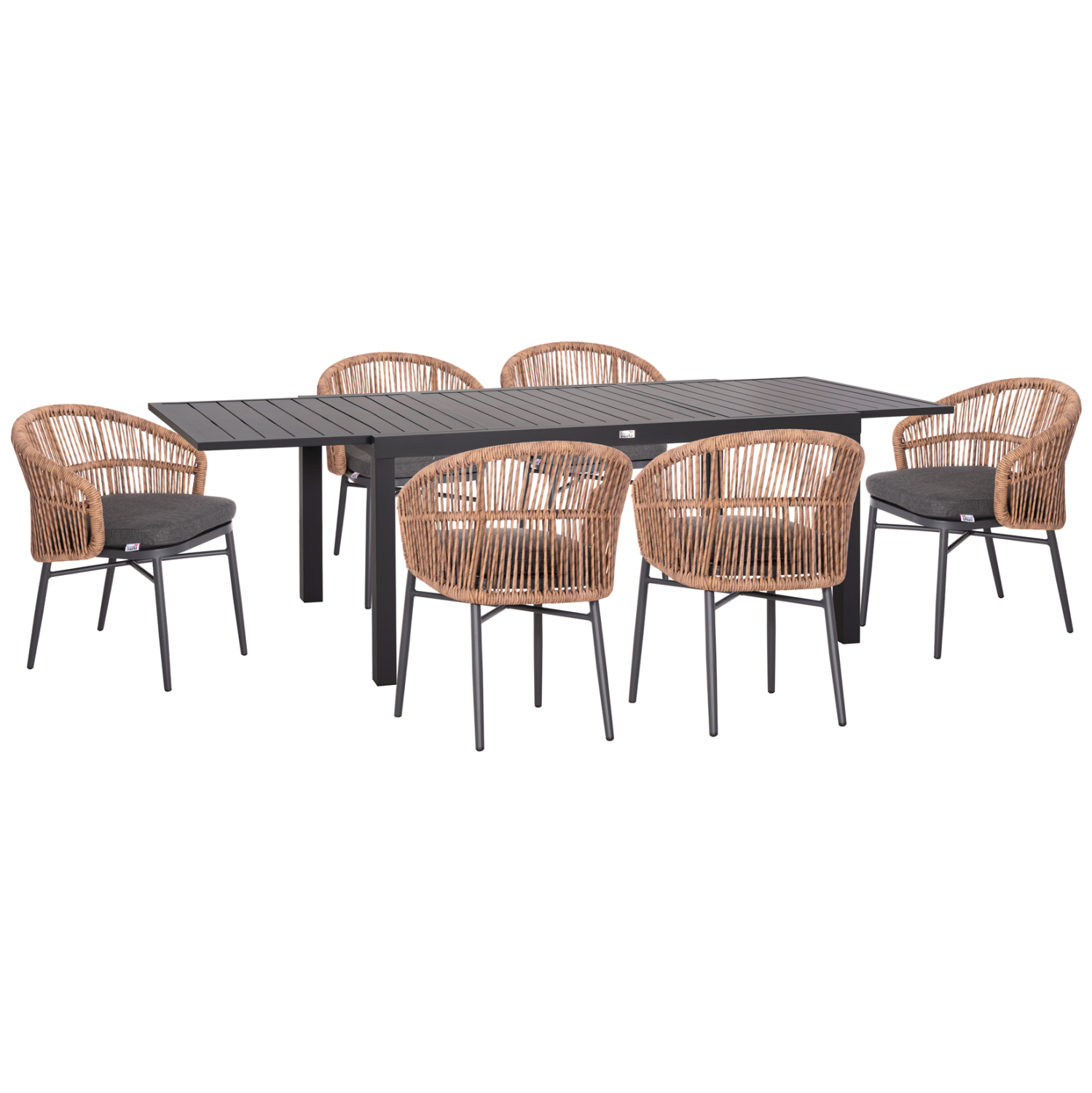 set-trapezarias-exchoroy-7tmch-fb9211320-4 ΣΕΤ ΤΡΑΠΕΖΑΡΙΑΣ ΕΞ.ΧΩΡΟΥ 7ΤΜΧ KRUM HM21155 ΣΚΟΥΡΟ ΓΚΡΙ ΑΛΟΥΜΙΝΙΟ-P.E.RATTAN - Image 1