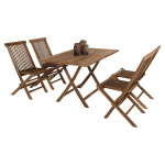 ΣΕΤ ΤΡΑΠΕΖΑΡΙΑΣ ΕΞΩΤ. ΧΩΡΟΥ 5ΤΜΧ KENDALL HM11955 ΜΑΣΙΦ ΞΥΛΟ TEAK ΦΥΣΙΚΟ - Image 4