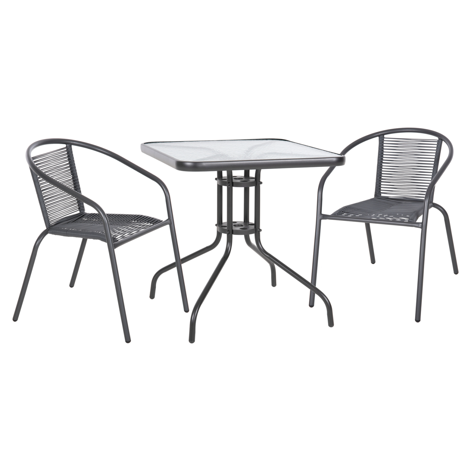 set-trapezarias-exotchoroy-3tmch-fb91087 ΣΕΤ ΤΡΑΠΕΖΑΡΙΑΣ ΕΞΩΤ.ΧΩΡΟΥ 3ΤΜΧ FIGO HM10878.01 ΜΕΤΑΛΛΟ & P.E.RATTAN ΣΕ ΓΚΡΙ - Image 1