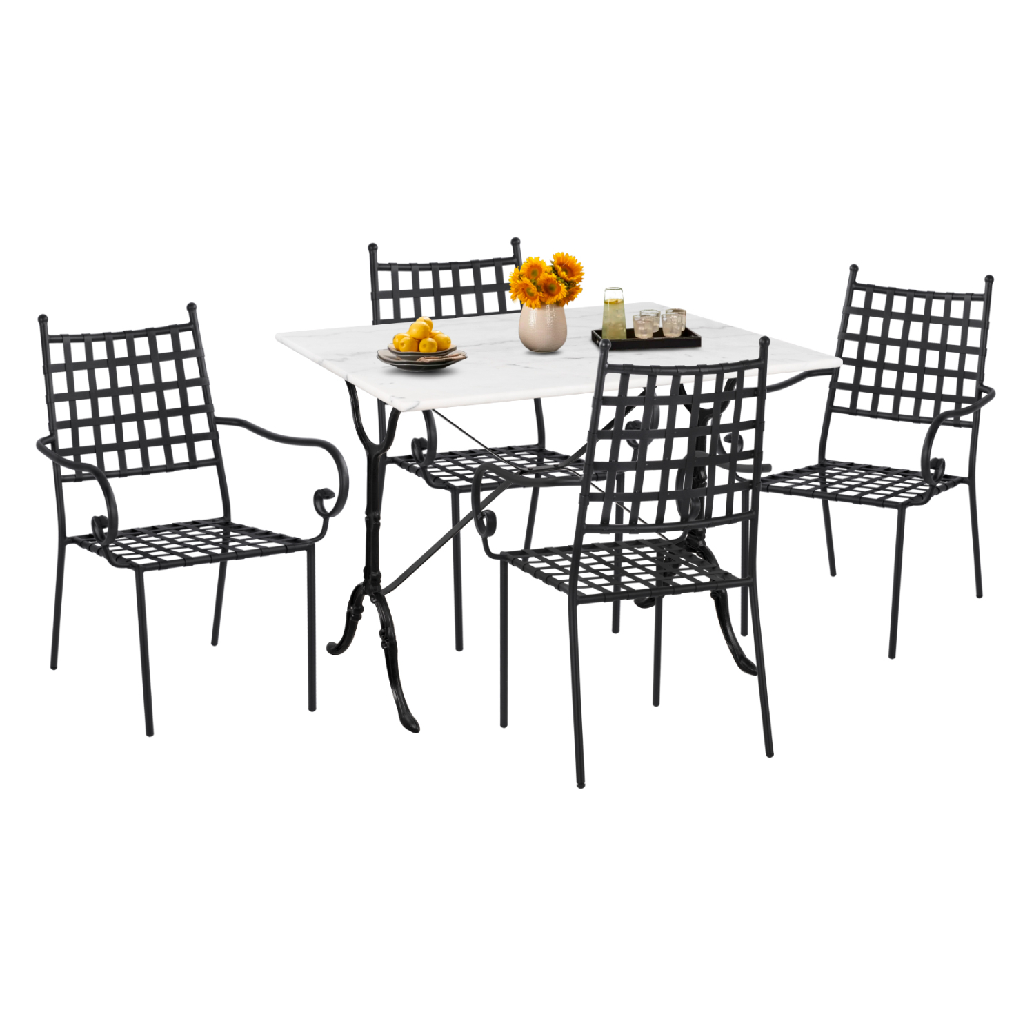 set-trapezarias-exoterikoy-choroy-5tmch- ΣΕΤ ΤΡΑΠΕΖΑΡΙΑΣ ΕΞΩΤΕΡΙΚΟΥ ΧΩΡΟΥ 5ΤΜΧ HM11874 ΜΕΤΑΛΛΟ-ΜΑΝΤΕΜΙ-ΛΕΥΚΟ ΜΑΡΜΑΡΟ - Image 1