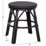 ΣΚΑΜΠΟ ΑΛΟΥΜΙΝΙΟΥ CHINO HM6285.02 BAMBOO LOOK & TEXTILENE ΣΕ ΜΑΥΡΟ Φ36x46Υεκ. - Image 2