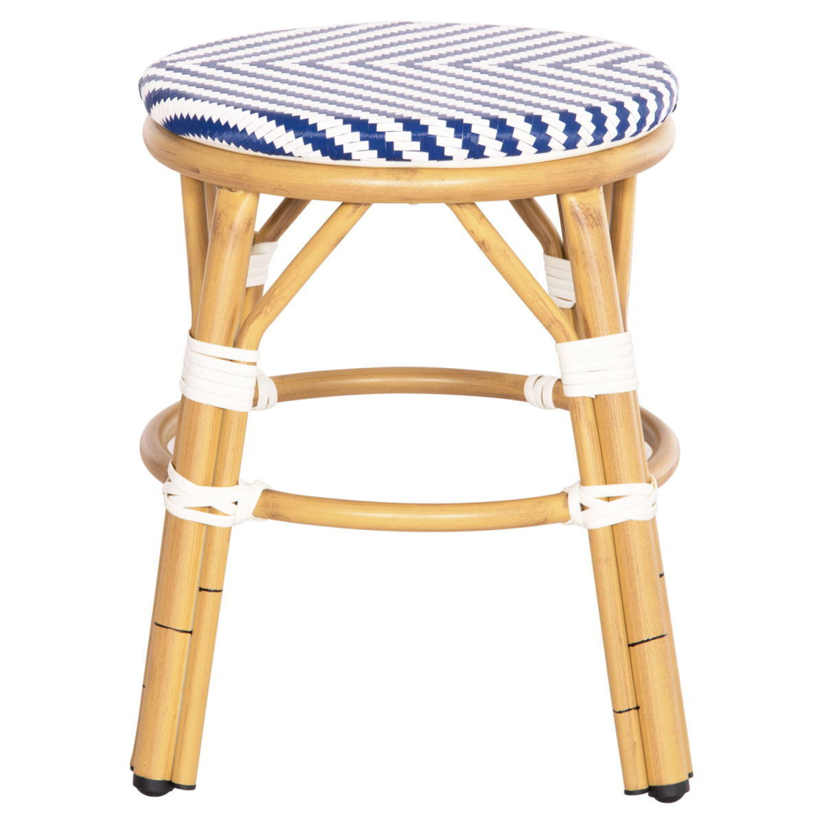 ΣΚΑΜΠΟ ΑΛΟΥΜΙΝΙΟΥ CHINO HM6285.05 BAMBOO LOOK-TEXTILENE ΛΕΥΚΟ-ΜΠΛΕ Φ36x46Υεκ. - Image 3
