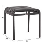 ΣΚΑΜΠΟ ΑΛΟΥΜΙΝΙΟΥ RACHEL HM6340.01 ΓΚΡΙ 45x45x46Υεκ. - Image 2