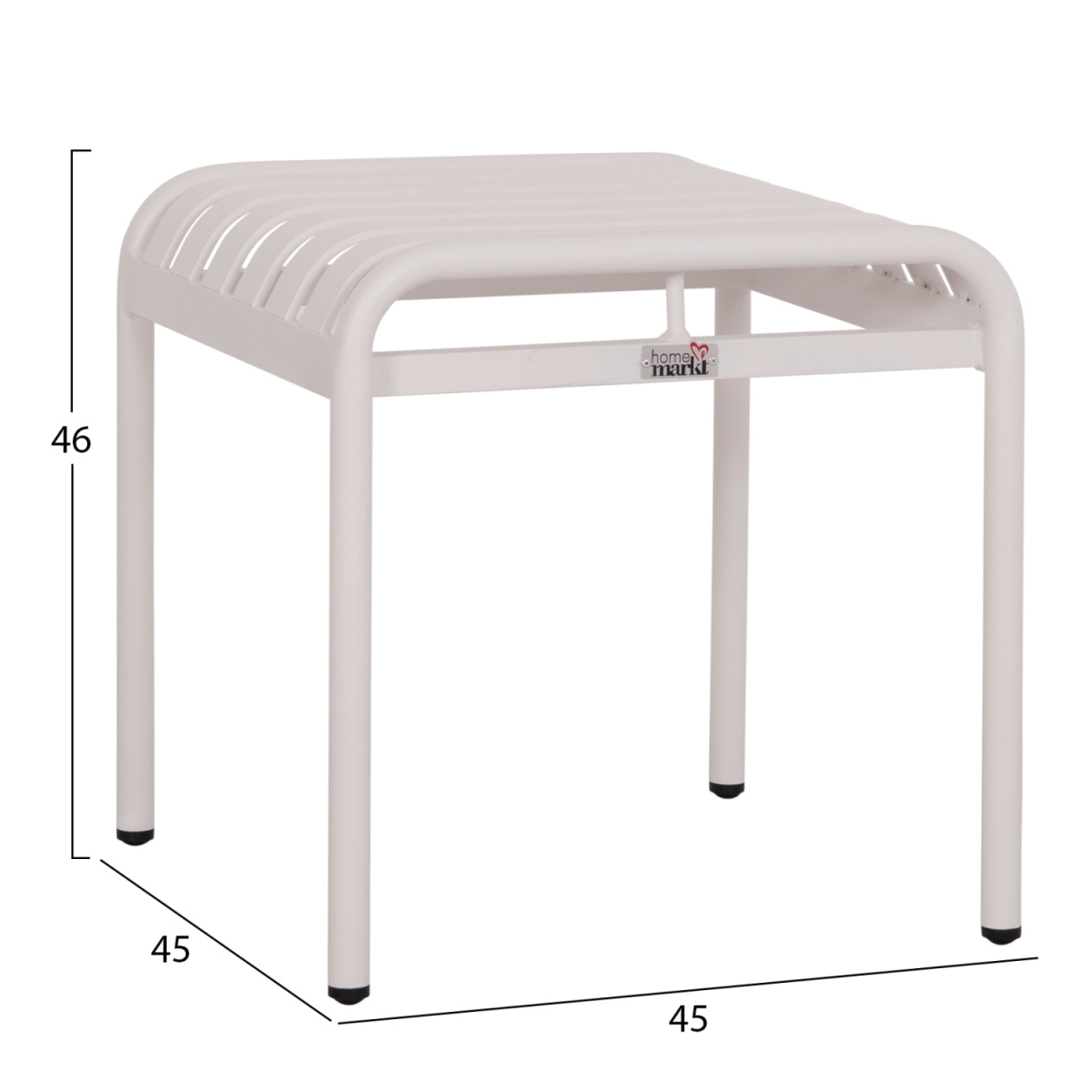 ΣΚΑΜΠΟ ΑΛΟΥΜΙΝΙΟΥ RACHEL HM6340.02 ΛΕΥΚΟ 45x45x46Υεκ. - Image 2