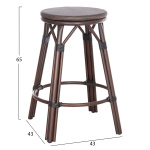ΣΚΑΜΠΟ ΑΛΟΥΜΙΝΙΟΥ ΜΕΣ.ΥΨΟΥΣ CHINO HM6286.01 BAMBOO LOOK & TEXTILENE ΚΑΦΕ 43x43x65Υεκ - Image 2