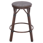 ΣΚΑΜΠΟ ΑΛΟΥΜΙΝΙΟΥ ΜΕΣ.ΥΨΟΥΣ CHINO HM6286.01 BAMBOO LOOK & TEXTILENE ΚΑΦΕ 43x43x65Υεκ - Image 3