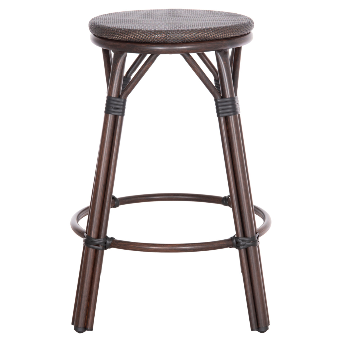 ΣΚΑΜΠΟ ΑΛΟΥΜΙΝΙΟΥ ΜΕΣ.ΥΨΟΥΣ CHINO HM6286.01 BAMBOO LOOK & TEXTILENE ΚΑΦΕ 43x43x65Υεκ - Image 4
