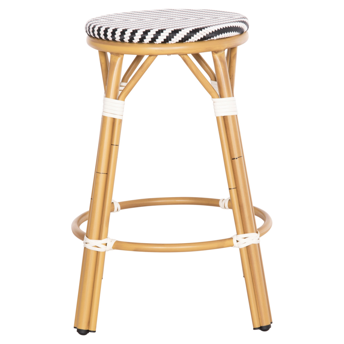 ΣΚΑΜΠΟ ΑΛΟΥΜΙΝΙΟΥ ΜΕΣ.ΥΨΟΥΣ CHINO HM6286.03 BAMBOO LOOK & TEXTILENE ΜΑΥΡΟ 43x43x65Υεκ - Image 3