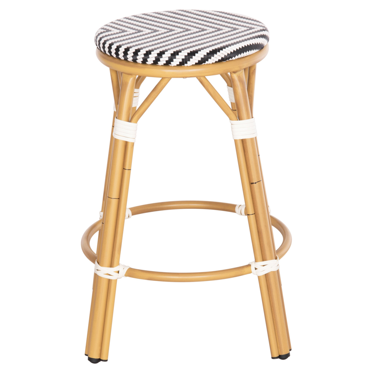 ΣΚΑΜΠΟ ΑΛΟΥΜΙΝΙΟΥ ΜΕΣ.ΥΨΟΥΣ CHINO HM6286.03 BAMBOO LOOK & TEXTILENE ΜΑΥΡΟ 43x43x65Υεκ - Image 4