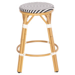 ΣΚΑΜΠΟ ΑΛΟΥΜΙΝΙΟΥ ΜΕΣ.ΥΨΟΥΣ CHINO HM6286.03 BAMBOO LOOK & TEXTILENE ΜΑΥΡΟ 43x43x65Υεκ - Image 4