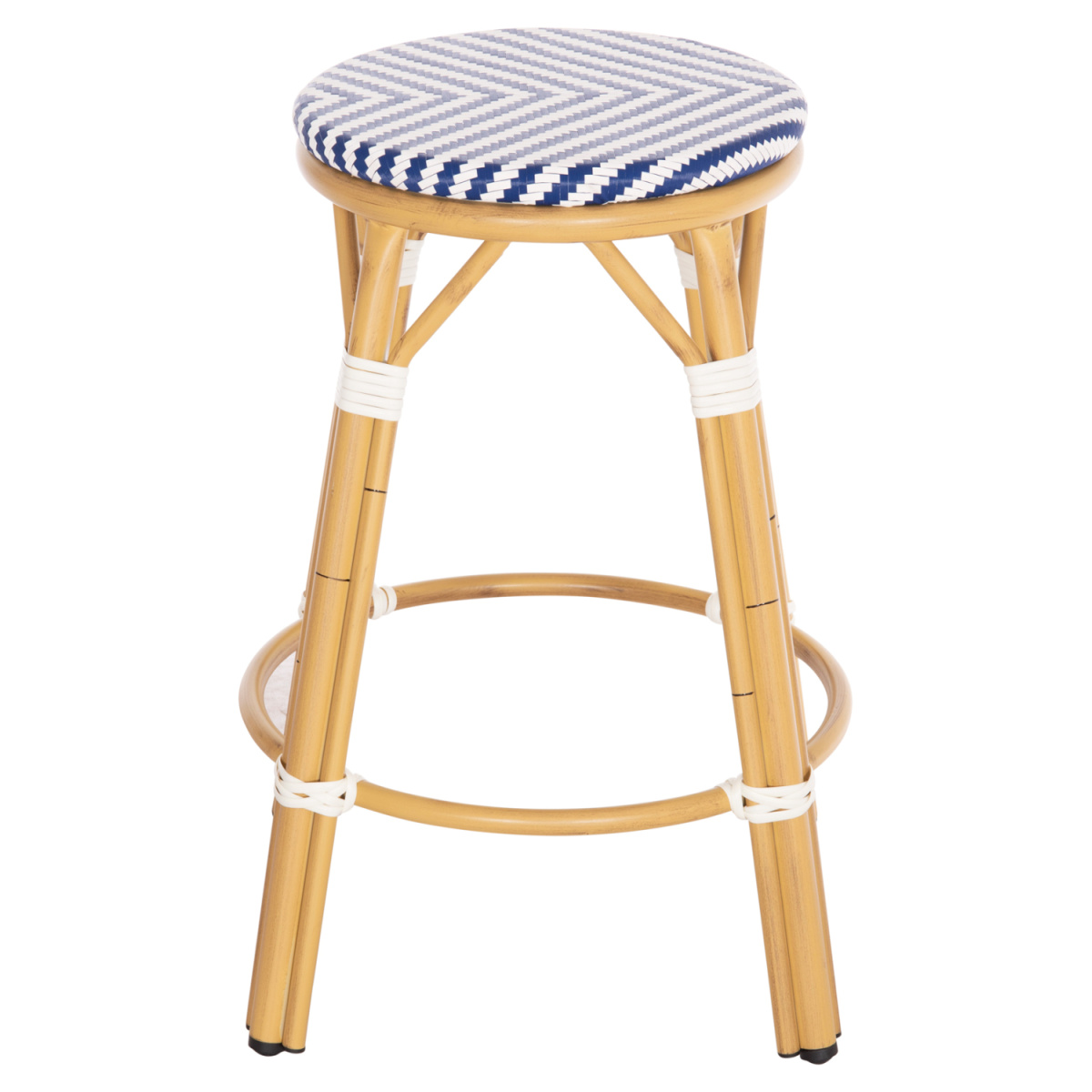 ΣΚΑΜΠΟ ΑΛΟΥΜΙΝΙΟΥ ΜΕΣ.ΥΨΟΥΣ CHINO HM6286.05 BAMBOO LOOK & TEXTILENE ΜΠΛΕ 43x43x65Υεκ - Image 3