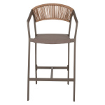 ΣΚΑΜΠΟ ΑΛΟΥΜΙΝΙΟΥ MIRI ΣΑΜΠΑΝΙ ΜΕ ΜΠΡΑΤΣΑ RATTAN & TEXTLINE 56x58x105Yεκ.HM5892.23 - Image 2