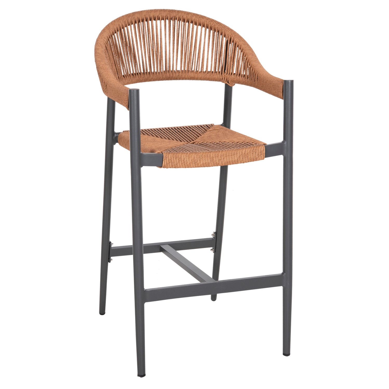 skampo-bar-aloyminioy-fb9578812-anthraki ΣΚΑΜΠΟ BAR ΑΛΟΥΜΙΝΙΟΥ GREGG HM5788.12 ΑΝΘΡΑΚΙ-ΜΠΕΖ ΤΗΣ ΑΜΜΟΥ ΣΥΝΘ.RATTAN 54x57x106Υεκ - Image 1