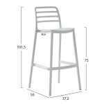 ΣΚΑΜΠΟ BAR ΠΟΛΥΠΡΟΠΥΛΕΝΙΟΥ SNOD HM6099.01 ΛΕΥΚΟ 37,2x50x101,5Υεκ. - Image 2