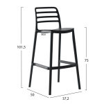 ΣΚΑΜΠΟ BAR ΠΟΛΥΠΡΟΠΥΛΕΝΙΟΥ SNOD HM6099.02 ΜΑΥΡΟ 37,2x50x101,5Υεκ. - Image 2