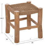 ΣΚΑΜΠΟ LONDER HM5987 ΞΥΛΟ ΤΕΑΚ ΚΑΙ ΣΥΝΘΕΤΙΚΟ RATTAN ΣΕ ΦΥΣΙΚΟ 38x38x40,5Υεκ. - Image 2