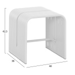 ΣΚΑΜΠΟ ΣΕΙΡΑ INTREPID HM6325.02 ΑΛΟΥΜΙΝΙΟ ΣΕ ΛΕΥΚΟ 40x38x42,5Yεκ. - Image 2