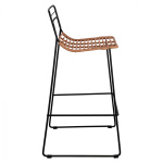 ΣΚΑΜΠΟ ΜΕΤΑΛΛΙΚΟ ALLEGRA HM5642 ΜΕ WICKER ΣΕ ΜΠΕΖ ΑΠΟΧΡΩΣΗ 48x53x100 εκ. - Image 4