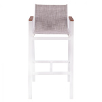 ΣΚΑΜΠΟ ΜΠΑΡ ΑΛΟΥΜΙΝΙΟΥ ΛΕΥΚΟ ΜΕ POLYWOOD 52 x 58 x 108 εκ. HM5790.01 - Image 3