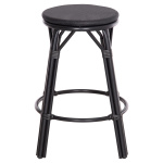ΣΚΑΜΠΟ ΜΠΑΡ ΑΛΟΥΜΙΝΙΟΥ ΜΕΣΑΙΟΥ ΥΨΟΥΣ CHINO HM6286.02 BAMBOO LOOK & TEXTILENE ΜΑΥΡΟ 43x43x65Υεκ - Image 4