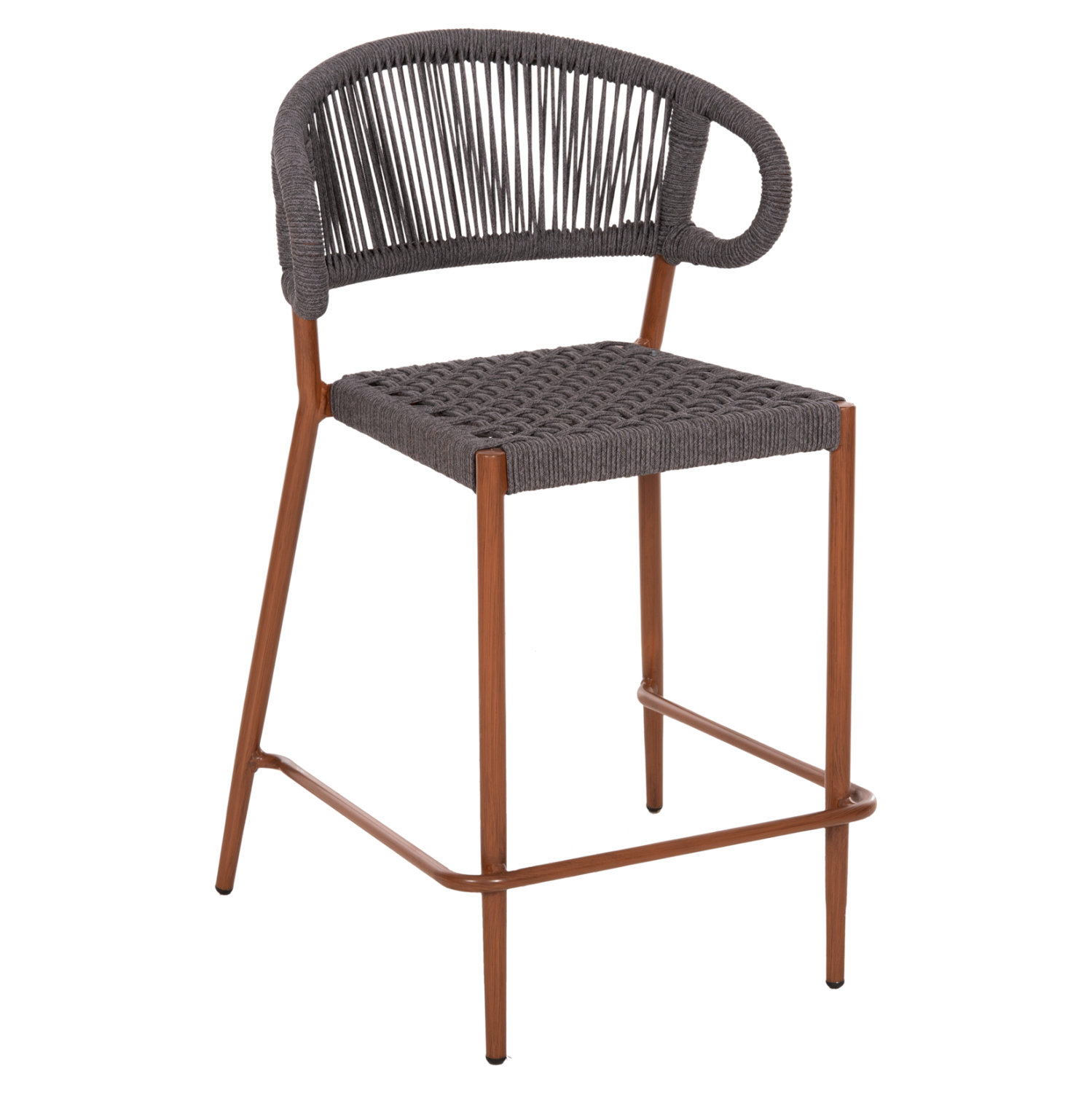 skampo-mpar-mesypsoys-fb9608701-aloymini ΣΚΑΜΠΟ ΜΠΑΡ ΜΕΣ.ΥΨΟΥΣ EULO HM6087.01 ΑΛΟΥΜΙΝΙΟ ΚΑΡΥΔΙ-ΣΥΝΘ.RATTAN ΓΚΡΙ 60x60x99Υεκ. - Image 1