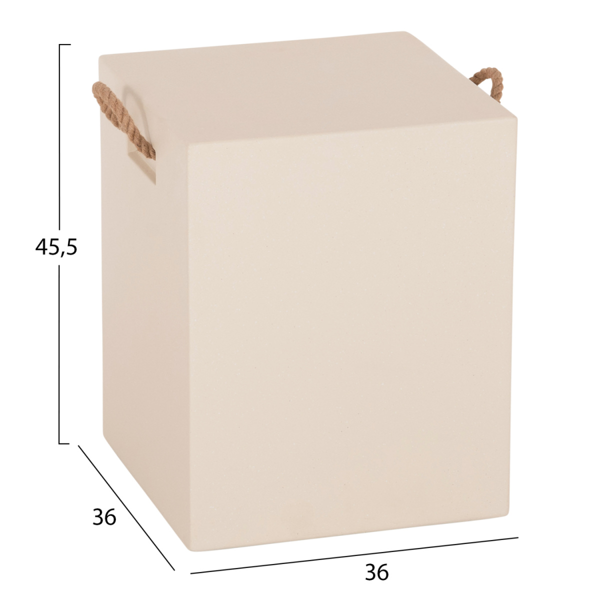 ΣΚΑΜΠΟ ΤΕΤΡΑΓΩΝΟ ΜΕ ΧΕΡΟΥΛΙΑ ZAK HM6581.02 FIBER CEMENT ΣΕ ΜΠΕΖ 36x36x45,5Υεκ - Image 2