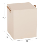 ΣΚΑΜΠΟ ΤΕΤΡΑΓΩΝΟ ΜΕ ΧΕΡΟΥΛΙΑ ZAK HM6581.02 FIBER CEMENT ΣΕ ΜΠΕΖ 36x36x45,5Υεκ - Image 2