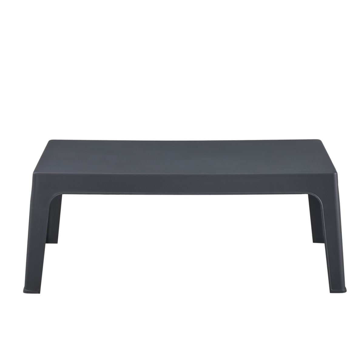 ΤΡΑΠΕΖΑΚΙ ΟΡΘΟΓΩΝΙΟ SLEEK HM6367.10 ΠΟΛΥΠΡΟΠΥΛΕΝΙΟ ΣΕ ΣΚΟΥΡΟ ΓΚΡΙ 105x64x40Υεκ. - Image 3