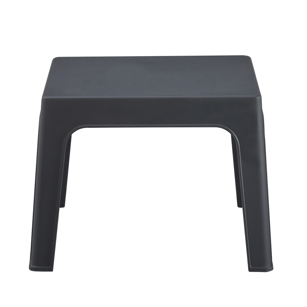 ΤΡΑΠΕΖΑΚΙ ΤΕΤΡΑΓΩΝΟ SLEEK HM6371.10 ΠΟΛΥΠΡΟΠΥΛΕΝΙΟ ΣΕ ΣΚΟΥΡΟ ΓΚΡΙ 56x56x40Υεκ. - Image 3