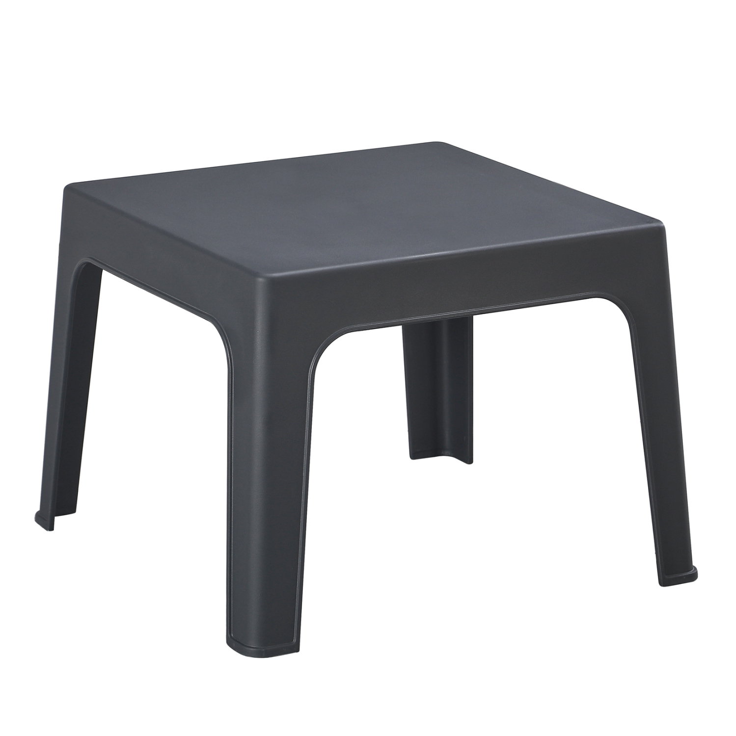 trapezaki-tetragono-fb9637110-polypropyl ΤΡΑΠΕΖΑΚΙ ΤΕΤΡΑΓΩΝΟ SLEEK HM6371.10 ΠΟΛΥΠΡΟΠΥΛΕΝΙΟ ΣΕ ΣΚΟΥΡΟ ΓΚΡΙ 56x56x40Υεκ. - Image 1