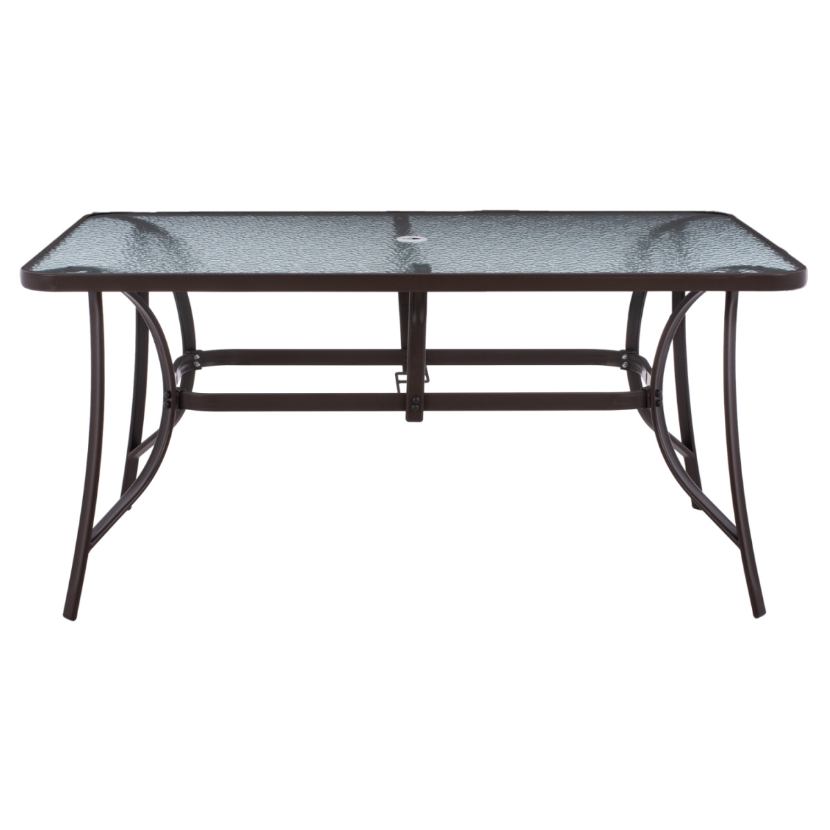 ΤΡΑΠΕΖΙ BRUNO 150X90Χ75Υεκ. ΜΕΤΑΛΛΙΚΟ ΟΡΘΟΓΩΝΙΟ ΚΑΦΕ ΜΕ ΤΡΥΠΑ ΟΜΠΡΕΛΑΣ Φ38 HM5145.12 - Image 3