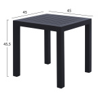 ΤΡΑΠΕΖΙ ΑΛΟΥΜΙΝΙΟΥ QIANA HM5402.02 ΓΚΡΙ 45x45x45,5Υ εκ. - Image 2