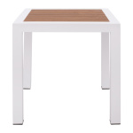 ΤΡΑΠΕΖΙ ΑΛΟΥΜΙΝΙΟΥ SABRA HM5403.01 ΛΕΥΚΟ ΜΕ POLYWOOD 45Χ45Χ45,5Y εκ. - Image 3