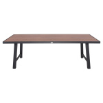 ΤΡΑΠΕΖΙ ΑΛΟΥΜΙΝΙΟΥ GOBAR HM6060.03 ΑΝΘΡΑΚΙ ΜΕ ΕΠΙΦΑΝΕΙΑ ΑΠΟΜΙΜΗΣΗΣ ΞΥΛΟΥ 240Χ105Χ75Υεκ. - Image 3