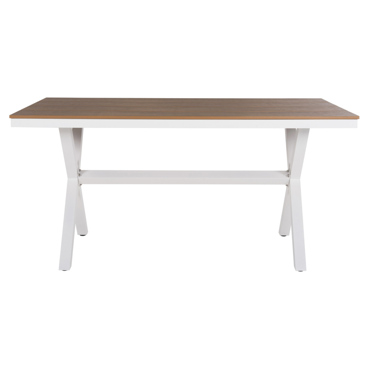 ΤΡΑΠΕΖΙ ΑΛΟΥΜΙΝΙΟΥ ΟΡΘΟΓΩΝΙΟ TAWNEE HM6037.02 ΛΕΥΚΟ-POLYWOOD ΦΥΣΙΚΟ 150x89,5x73Υεκ - Image 3