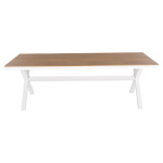 ΤΡΑΠΕΖΙ ΑΛΟΥΜΙΝΙΟΥ ΟΡΘΟΓΩΝΙΟ TAWNEE HM6039.02 ΛΕΥΚΟ-POLYWOOD ΦΥΣΙΚΟ 219,5x89,5x73Υ - Image 3