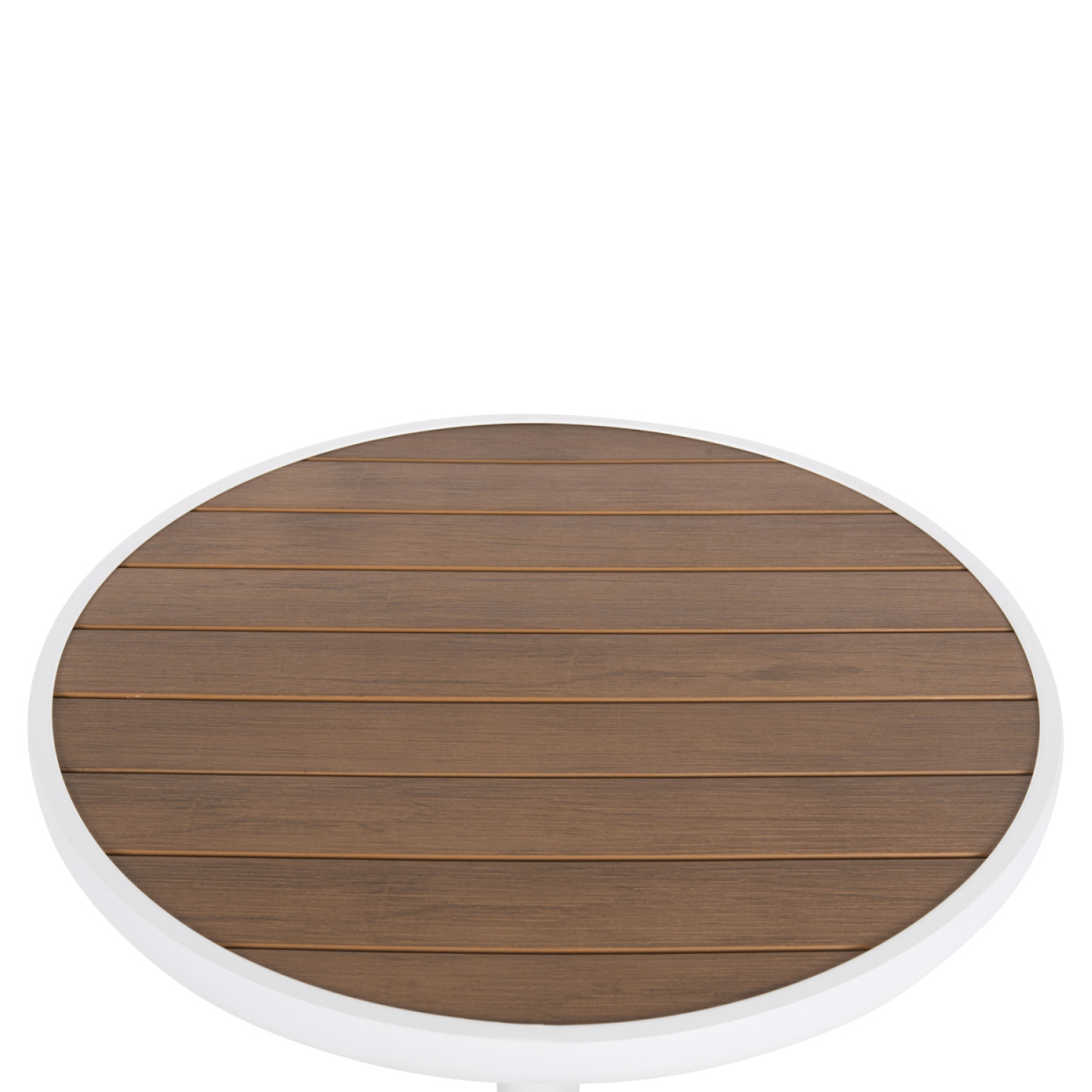 ΤΡΑΠΕΖΙ ΑΛΟΥΜΙΝΙΟΥ ΣΤΡΟΓΓΥΛΟ ALEXA HM6086.02 ΛΕΥΚΟ-POLYWOOD TOP ΦΥΣΙΚΟ Φ60x73Υεκ. - Image 4
