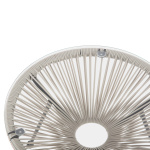ΤΡΑΠΕΖΙ ΒΟΗΘΗΤΙΚΟ ALLEGRA HM5874.03 ΜΕΤΑΛΛΟ ΜΑΥΡΟ-ΣΥΝΘ. RATTAN ΜΠΕΖ Φ47x45Yεκ. - Image 4