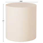 ΤΡΑΠΕΖΙ ΒΟΗΘΗΤΙΚΟ ΣΤΡΟΓΓΥΛΟ KYOKO HM6592.02 ΜΠΕΖ FIBER CEMENT Φ40x43Υεκ. - Image 2