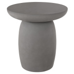 ΤΡΑΠΕΖΙ ΒΟΗΘΗΤΙΚΟ ΣΤΡΟΓΓΥΛΟ HIKARI HM6593.01 ΓΚΡΙ FIBER CEMENT Φ46x48Υεκ.