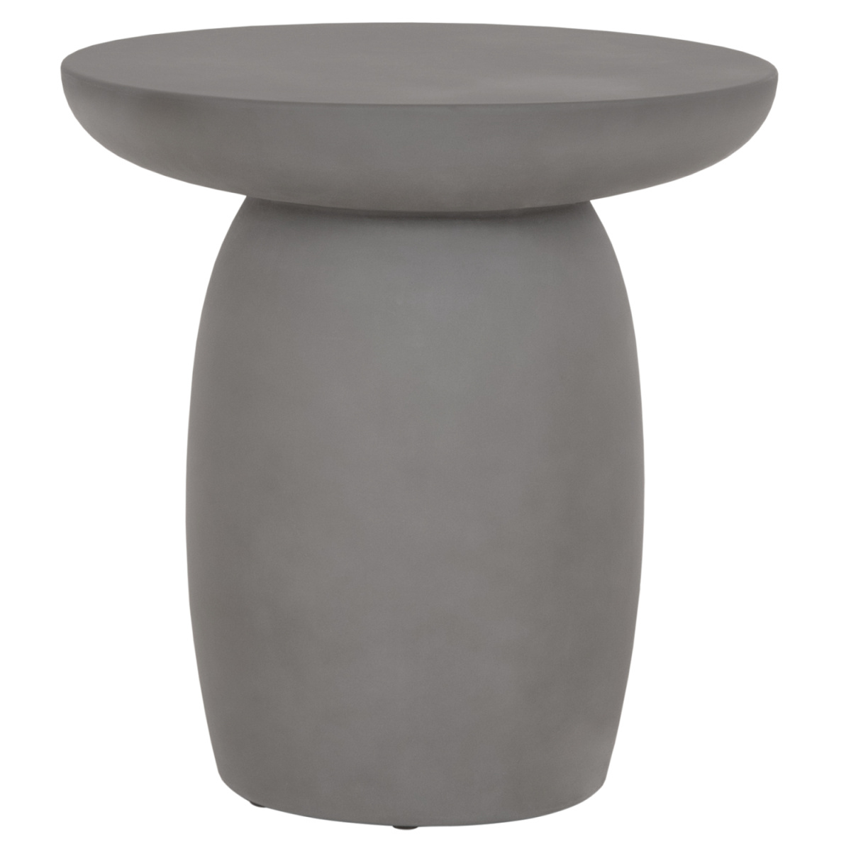 ΤΡΑΠΕΖΙ ΒΟΗΘΗΤΙΚΟ ΣΤΡΟΓΓΥΛΟ HIKARI HM6593.01 ΓΚΡΙ FIBER CEMENT Φ46x48Υεκ. - Image 3