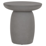 ΤΡΑΠΕΖΙ ΒΟΗΘΗΤΙΚΟ ΣΤΡΟΓΓΥΛΟ HIKARI HM6593.01 ΓΚΡΙ FIBER CEMENT Φ46x48Υεκ. - Image 3