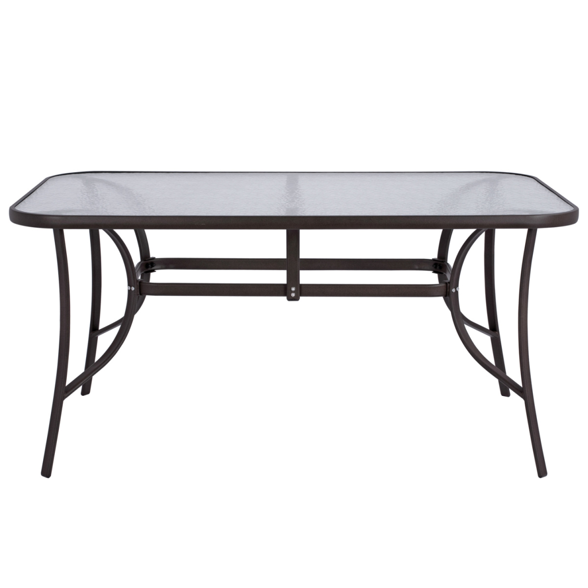 ΤΡΑΠΕΖΙ BRUNO 150X90Χ72Υεκ. ΚΑΦΕ ΜΕΤΑΛΛΙΚΟ ΜΕ ΓΥΑΛΙΝΗ ΕΠΙΦΑΝΕΙΑ HM5145.02 - Image 3
