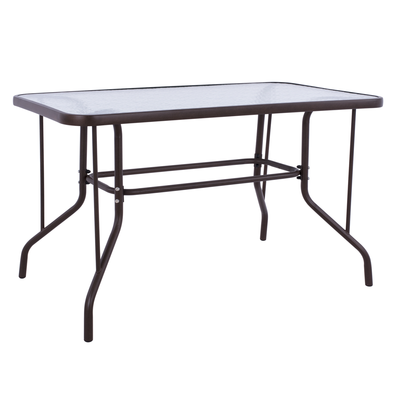 trapezi-fb9502002-metalliko-kafe-me-gyal ΤΡΑΠΕΖΙ ADAM HM5020.02 ΜΕΤΑΛΛΙΚΟ ΚΑΦΕ ΜΕ ΓΥΑΛΙΝΗ ΕΠΙΦΑΝΕΙΑ 110Χ60Χ71Υεκ. - Image 1
