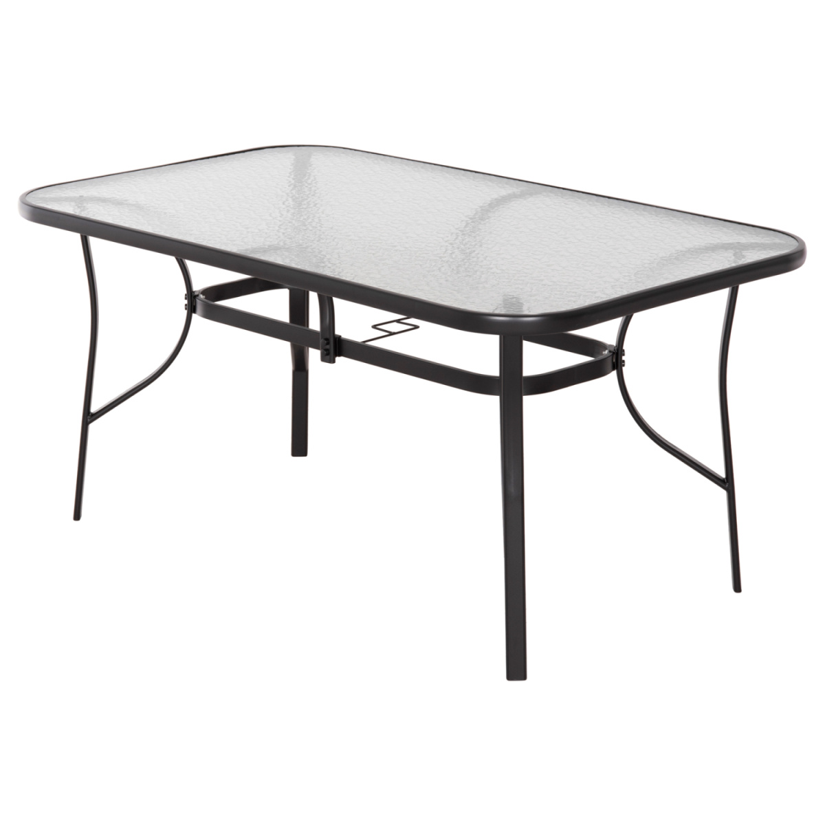 ΤΡΑΠΕΖΙ BRUNO 150X90Χ72Υεκ. ΜΕΤΑΛΛΙΚΟ ΜΑΥΡΟ ΜΕ ΓΥΑΛΙΝΗ ΕΠΙΦΑΝΕΙΑ HM5145.03 - Image 4
