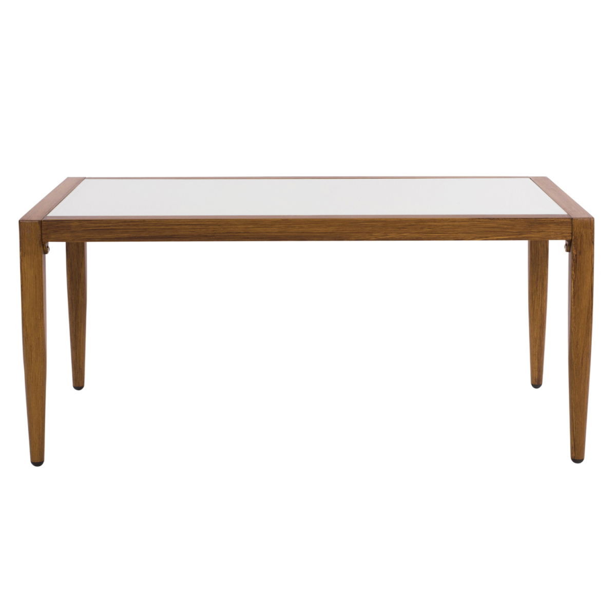 ΤΡΑΠΕΖΙ MEIR ΣΑΛΟΝΙΟΥ ΑΛΟΥΜΙΝΙΟΥ BAMBOO LOOK ΜΕ ΓΥΑΛΙ 100Χ58Χ46 HM5551.01 - Image 3
