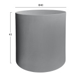 ΤΡΑΠΕΖΙ ΒΟΗΘΗΤΙΚΟ ΣΤΡΟΓΓΥΛΟ KYOKO HM6592.01 ΓΚΡΙ FIBER CEMENT Φ40x43Υεκ. - Image 2
